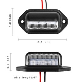 LivTee, luz LED impermeable de 12 V, para placa de matrícula, para camión, SUV, remolque, furgoneta, escalón, luces de cortesía, luces de carga o bajo el capó, azul (2 piezas)