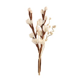 Reed Diffuser Stick, Reed Diffuser Flower Sticks,with Rattan Sticks, Brown Branches White Rose Wood Flower Diffuser for Bedroom Bathroom, for Room Fragrance, Home & Office Decor (Color can Gradient)