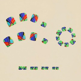 Colorful Geometric Press on Toenails Short Square Toenails Matte Full Cover Toe Nails Reusable Acrylic Toe Nails for Women