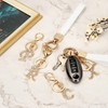 PATIKIL Leather Wristlet Keychain, Initial Letter O Keychains with Key