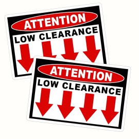 215 Decals Low Clearance Warning Safety Sticker OSHA Warehouse Dock Shelf Rack Truck Decal