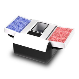 INNCNN Rechargeable Automatic Card Shuffler for 1-2 Decks - USB-C Fast Charging with Auto Shuffle & Manual Control, 65dB Quiet Fits Standard Poker Cards - White