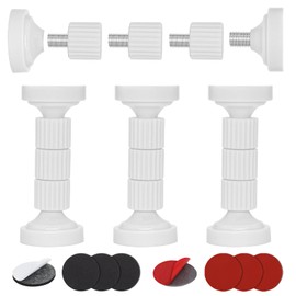 BEASAFY Pack of 4 Bed Spacers Wall, 40-115 mm Adjustable Headboard Stopper Spacer Wall, Anti Shake Bed Stabiliser for Beds Sofas Cabinets (White)