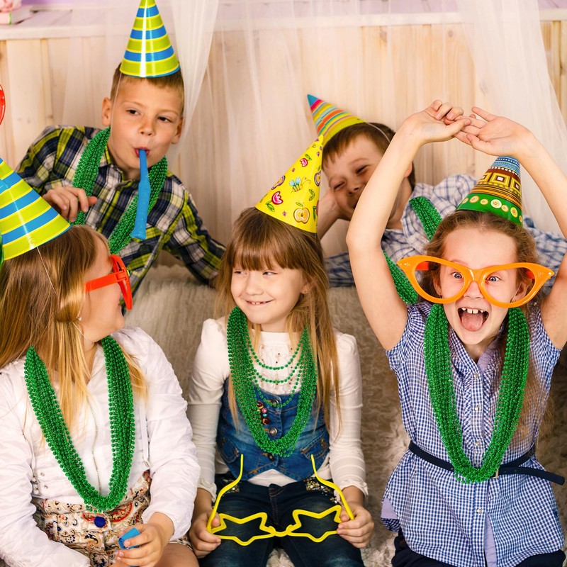 200 PCS Beaded Necklaces, 33" Mardi Gras Beads, St Patricks