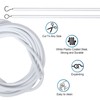Curtain Wire and Hooks Set 5M Curtain Wire White, with