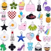 Anjulery 30-Pack Silver-Tone Enamel Charms, Metal Assorted Designs for Jewelry
