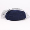 HIMESPORT Navy Wool Felt Fascinator Hats for Women Ladies Lady