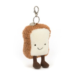 Jellycat Clip-On Keychain Bag Charm Collection, Toast