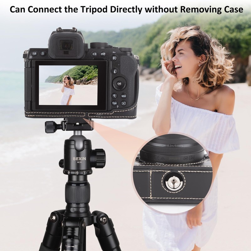 MUZIRI KINOKOO Case for Nikon Z50 II Camera, PU Leather