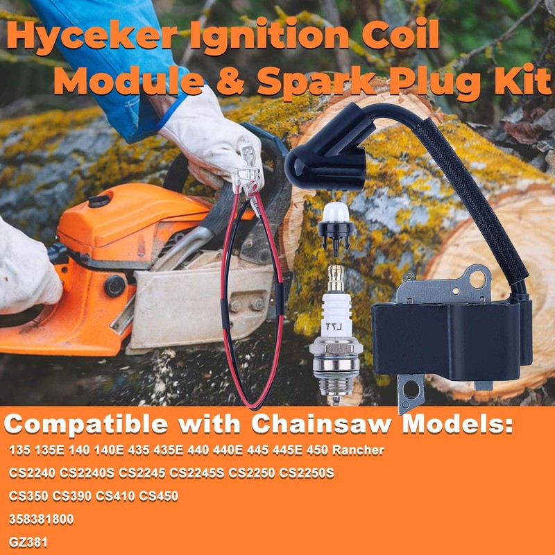 Hyceker Ignition Coil Module & Spark Plug Kit For Husqvarna