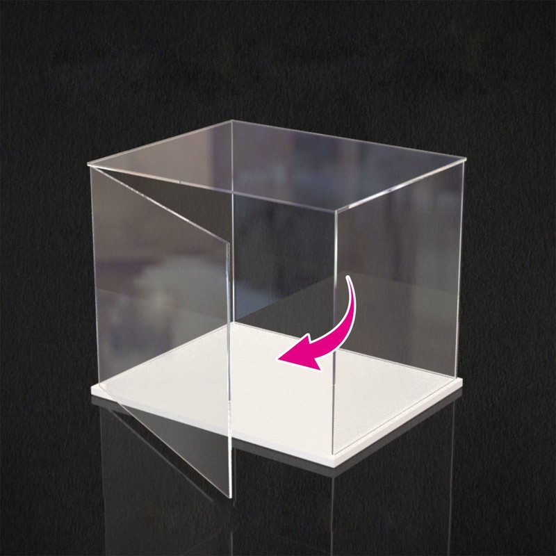 Hinged Display Case Made of Transparent Acrylic for Assembling the