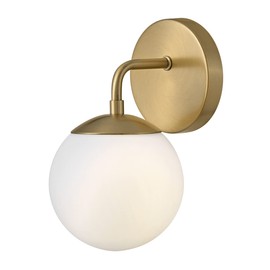 Lark Julep 85000LCB Single Bath Vanity Light - Art Deco Globe, Modern Style - Lacquered Brass