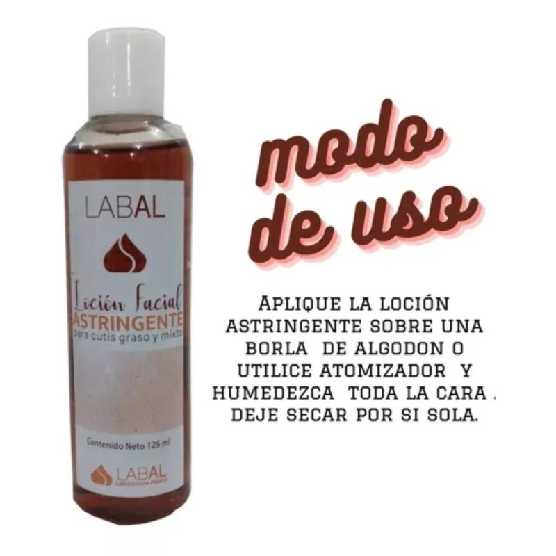 Labal 6 Loción Facial Astringente Control Piel Grasa 125ml
