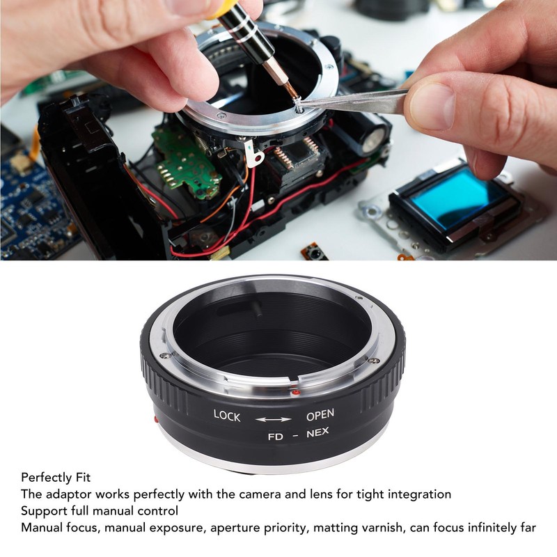 Lens Mount Adapter FD to NEX Manual Focus FD Lens