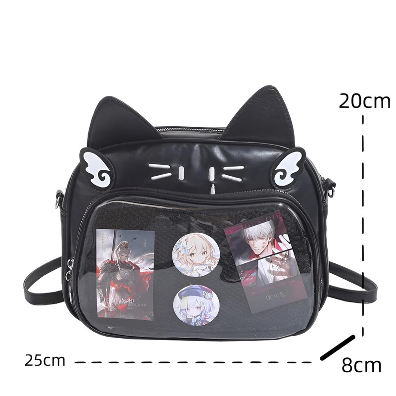 PandaSays Pain Bag, Pushing Bag, Shoulder Bag, Showing Bag, Clear,