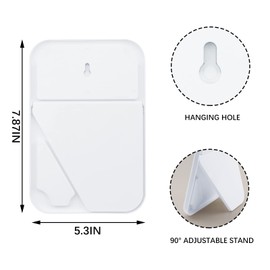 DVHOK 8-Inch Desktop Makeup Mirror, Portable Princess Mirror,Table Desk Wall Hanging Dual-Purpose Square Mirror Blue