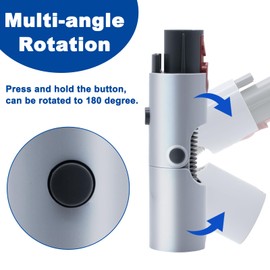 Quick Release Bottom Adapter Compatible with Dyson V7 V8 V10 V11 Vacuum Cleaner, Low Reach Adapter, Replacement Top Adapter Accessory, Grey