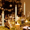 Flameless Taper Candles Battery Operated, Ivory LED Candles with Flickering