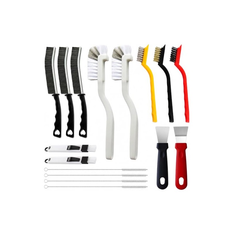 Cepillo de Limpieza 16 Piezas, Kit para Grietas, Cocina, Baño