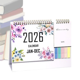Desktop Calendar - Jan-Dec Desk Top Calendar 2026 | To-Do List 12 Months Agenda, Large Ruled Blocks Office Supplies for Women Teacher Planning Organizing