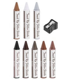 PATIKIL Furniture Markers Touch Up, 8 Pcs Wax Wood Filler Sticks Furniture Repair Crayons with Sharpener for Scratches, Wood Floor, Holes, Tables, Black