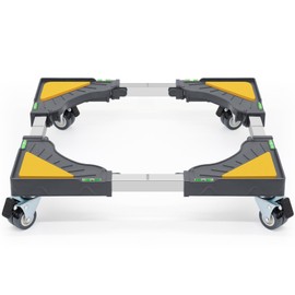 Nefish Heavy Duty Dolly for Washing Machine Adjustable Mini Fridge Stand washer Dryer Stand Mobile Roller Universal Dolly Cart with 4 Lockable Wheels Mobile Base Stand for Washer Dryer Refrigerator