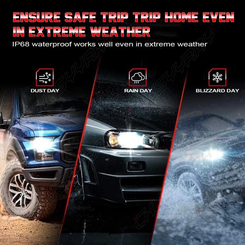 CHUSYYRAY H1 LED Headlight High Beam or Low Beam Bulbs