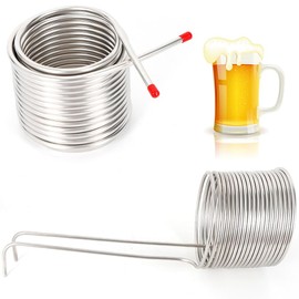 Headery Stainless Steel Immersion Wort Chiller, Double Layer Food Grade Stainless Steel Coil Pipe for Cooling Beer & Malt, Beer Chiller Brewing Equipment for Home Brewing