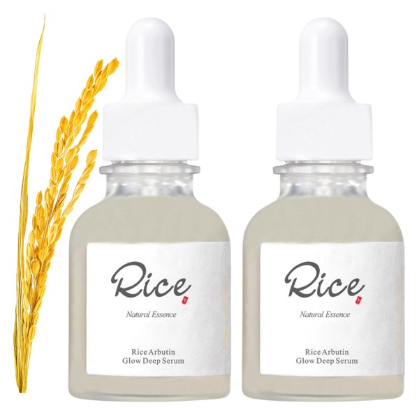 2PCS Glow Deep Serum Rice + Arbutin, Face Serum for
