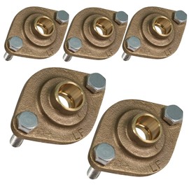 Midline Valve S1549-5 Circulator Flange Kit with Gaskets, Nuts and Bolts for Grundfos Pumps Brass 1 in. SWT (10 Pack)