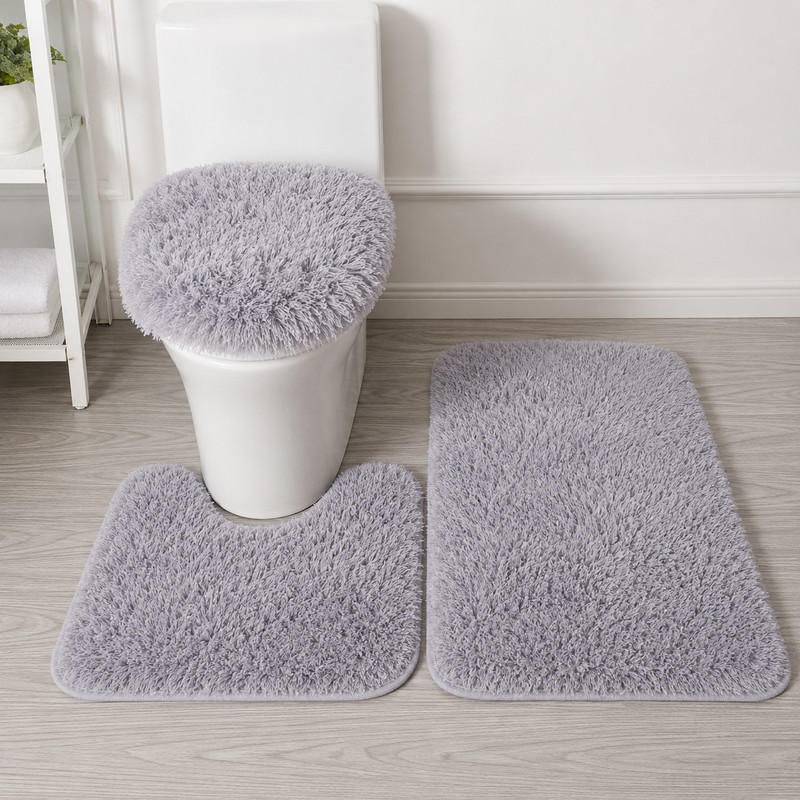 3-Piece Bathroom Rug Set for Floor Comfort – Soft Washable