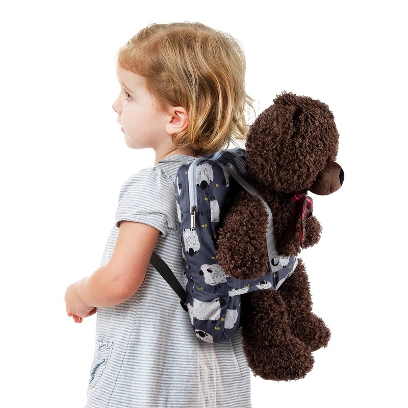 Bebamour Doll Carrier Backpack, 100% Cotton, Kids Backpack for Dolls