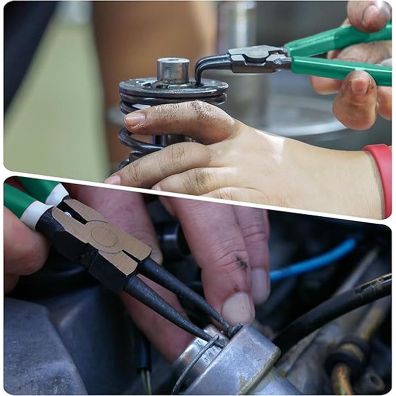 4 Pieces Snap Ring Pliers Set, 7 Inch Heavy Duty