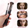 3pcs Nose Contour Brushes, 2 in 1 Dual-Ended Fluffy U