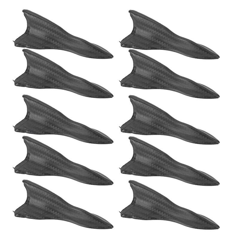 10Pcs Carbon Fiber Style Universal Car Rear Roof Shark Fins