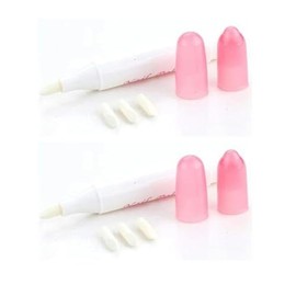 2Pcs Pink Nail Art Polish Corrector Pen for Women Remover Mistakes Cleaner Nail Polish Remover Pen with 3 Tips Manicure Tool Nail Art and Polish Correctors Tools Foot, Hand and Nail Care