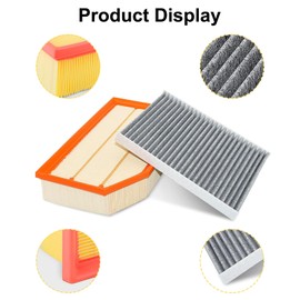 Cabin and Engine Air Filter Set for Wrangler 2018-2025(2.0L/3.6L only), Gladiator 2020-2025(3.6L only), Replaces 68301863AA 68257030AA CF12450 WA10841