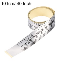 uxcell Self-Adhesive Measuring Tape with Fractions 40 Inches 100cm Workbench Ruler, Peel and Stick Measure Tape for Woodworking, Saw, Drafting Table