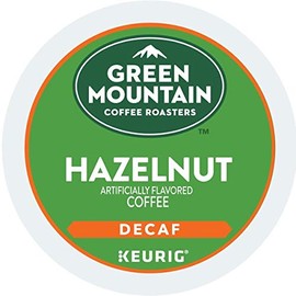 Green Mountain Coffee Roasters Hazelnut Decaf, Single-Serve Keurig K-Cup Pods, Flavored Light Roast Coffee, 48 Count