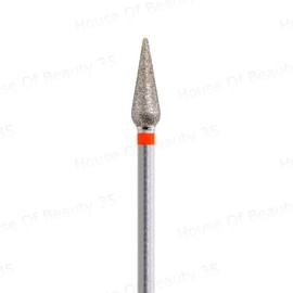 Generic KMIZ Diamond Nail Bits DDR 4-12S (5Pack), Drop Cuticle Drill Bit, Pro Diamond Nail Bits for Nail Manicure. Small, Metallic