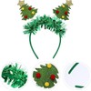 Christmas Tree Headbands, 2pcs Green Tinsel Head Party Xmas Tree