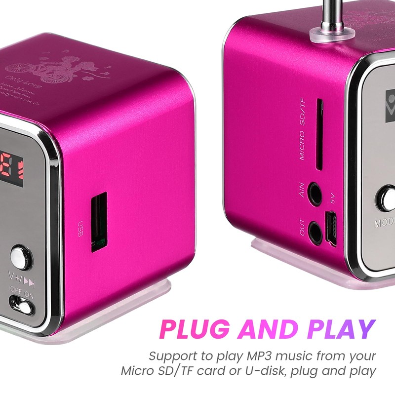 iplusmile TD-V26 Digital Speaker Mini Speaker FM Radio Stereo MP3