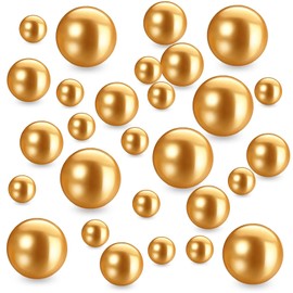 Pack of 150 Mother of Pearl Beads, Bead Decoration, Jewellery Crafts, Suitable for Clothing, Crafts, Hair Accessories, Wall Hangings, Handbags, Shoes, Hats, Weddings, Party Decorations (Colour Gold)