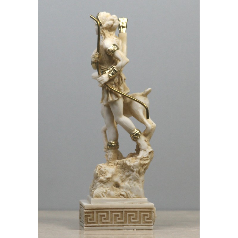 Griechische römische Göttin Artemis Diana Alabaster Statue Skulptur Figur bunt