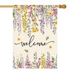 Wisteria Wildflowers House Flag Double Sided Large Garden Flags