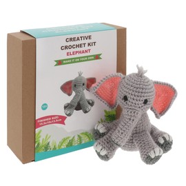 Shudehill Giftware Creative Crochet Kit for Adults – DIY Elephant Craft Set, Perfect for Beginners, Includes All Materials & Instructions for a Fun, Easy Crochet Project