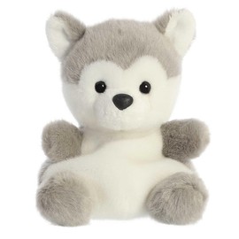 Aurora® Adorable Palm Pals™ Busky Husky™ Stuffed Animal - Fun Collectible Plush for Kids and Adult Collectors - Perfect for Decorating Rooms and Birthday Gifts - Gray 4.5 Inches