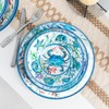 LEHAHA 12-Piece Melamine Beach Dinnerware Set, Coastal Plates and Bowls