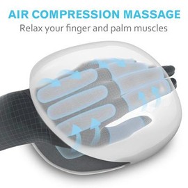 COMFIER Cordless Electric Hand Massager with Compression & Heating,3 Levels Finger and Wrist Massager Machine,Gift for Men,Women