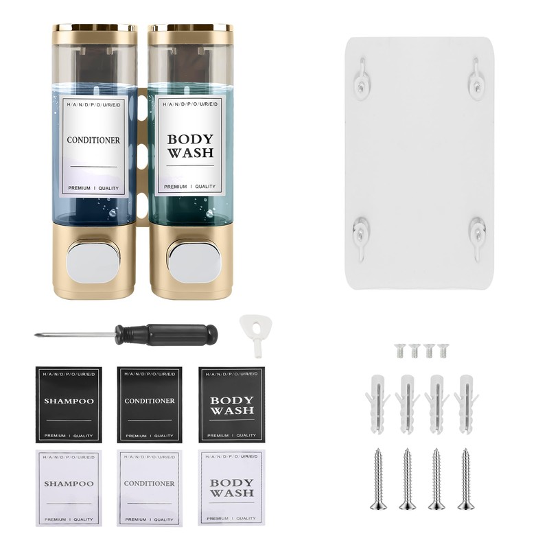 MEKOTRIN Soap Dispenser, Shampoo and Conditioner Dispenser, Shower Soap Dispenser